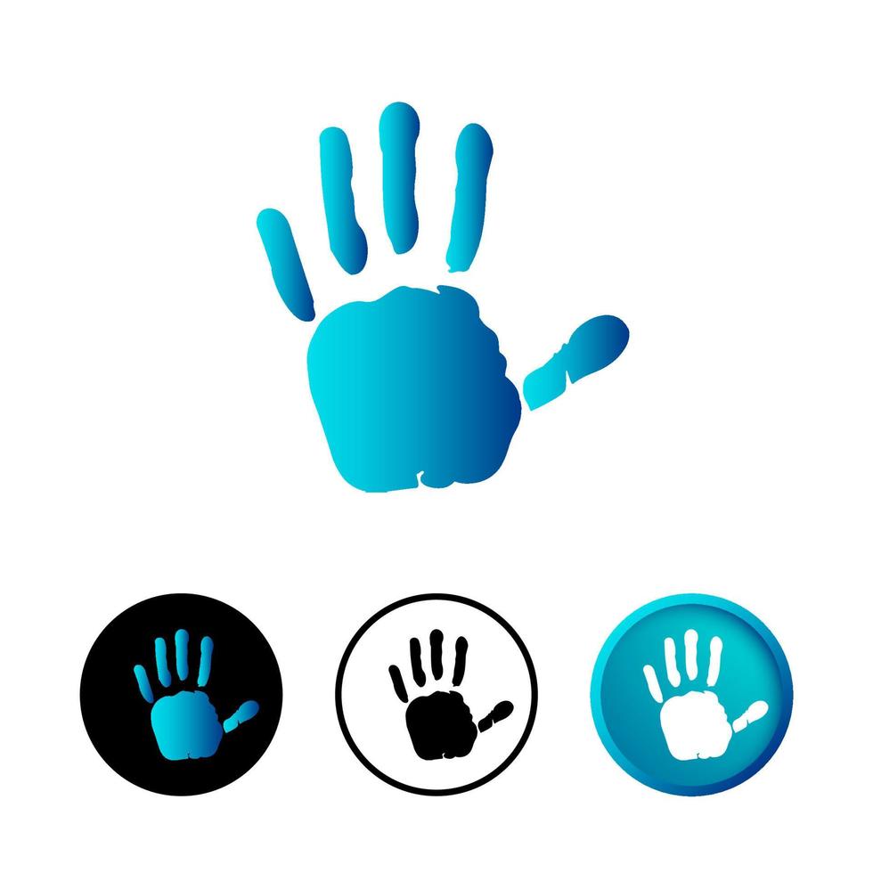 Abstract Hello Gesture Icon Illustration vector