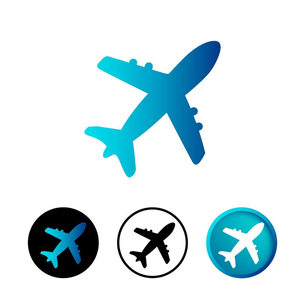 Abstract Modern Plane Icon Illustration vector