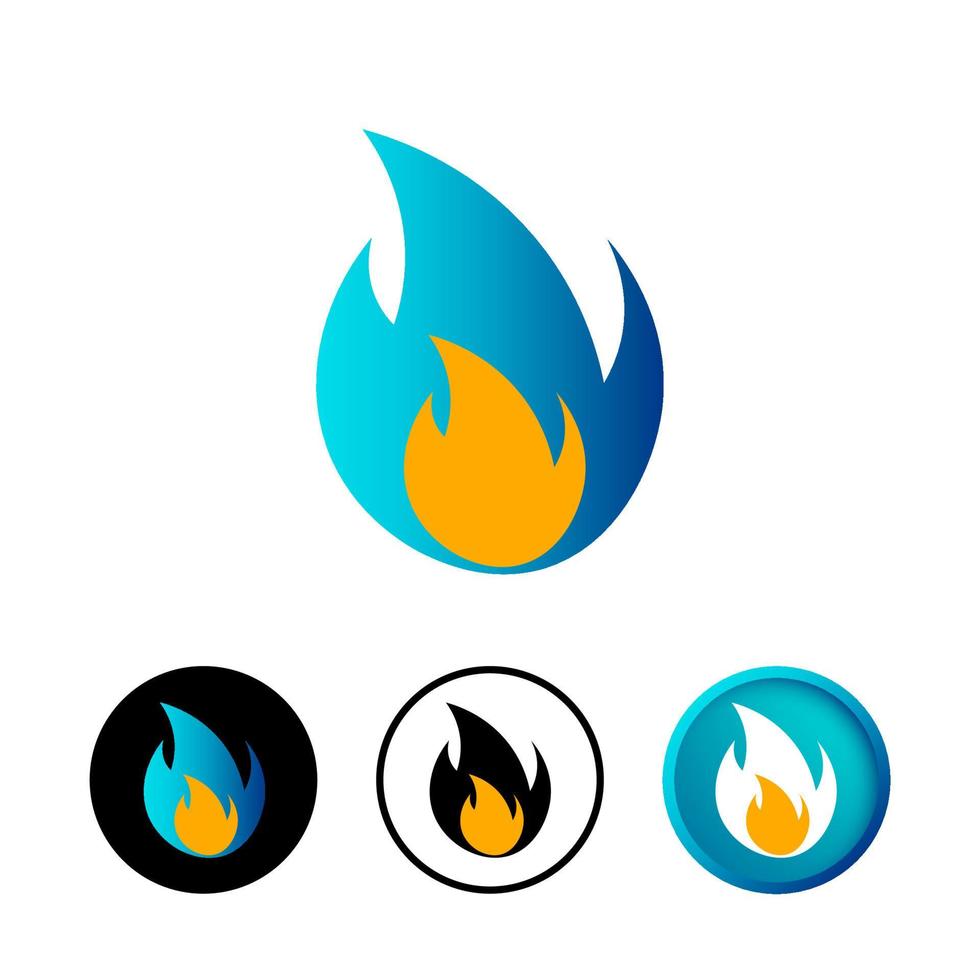 Abstract Flame Icon Illustration vector