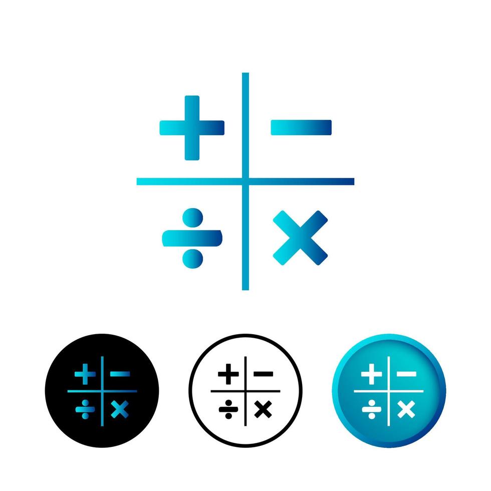 Abstract Math Icon Illustration vector