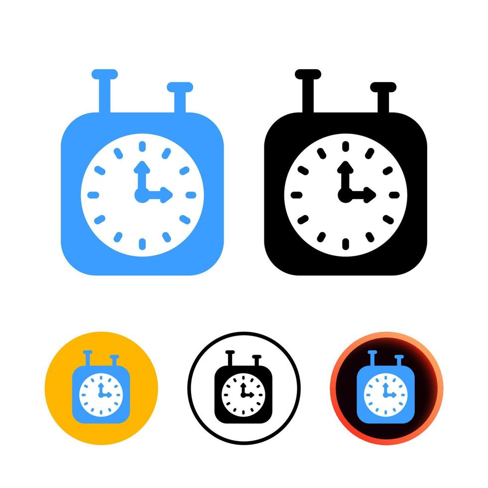 Conjunto de iconos de reloj de ajedrez abstracto vector