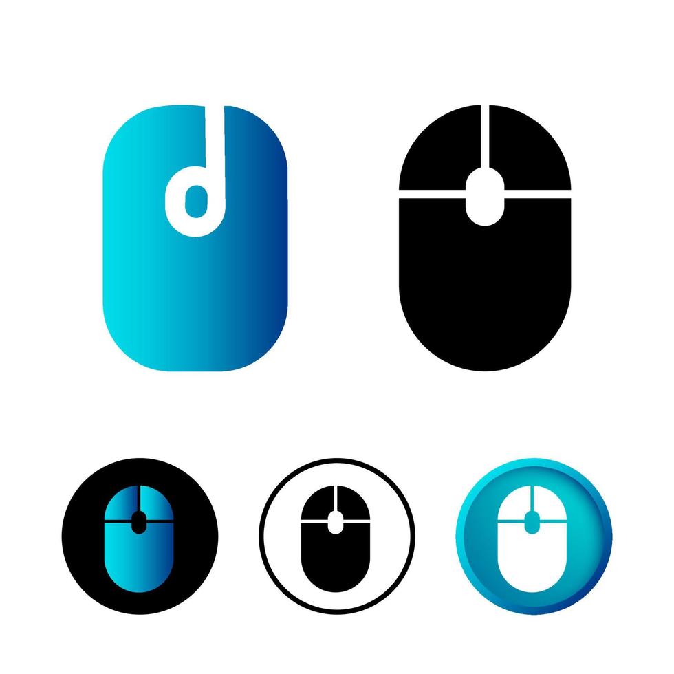 Abstract Computer Mouse Icon Set vector