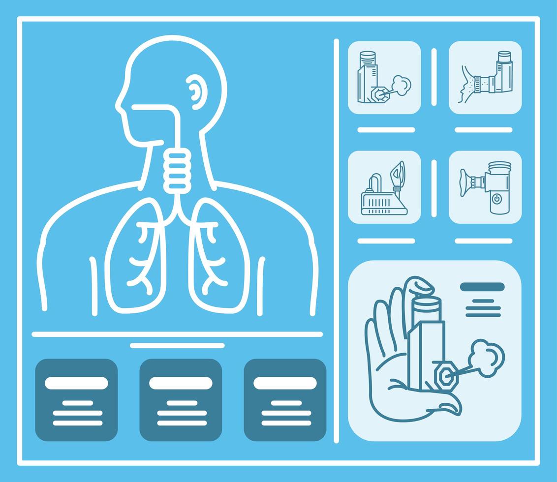 asthma treatment healthcare vector