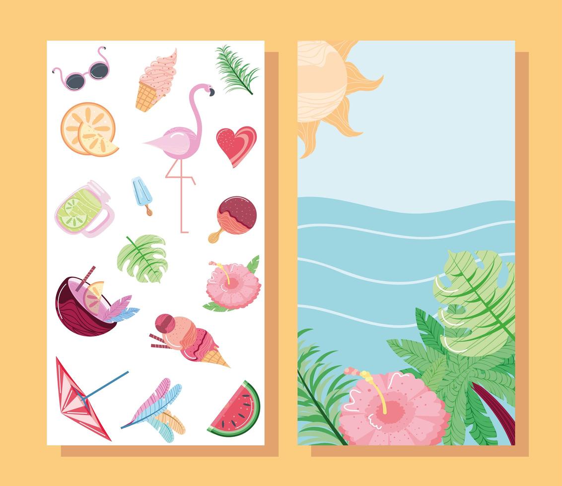 summer season banner vector