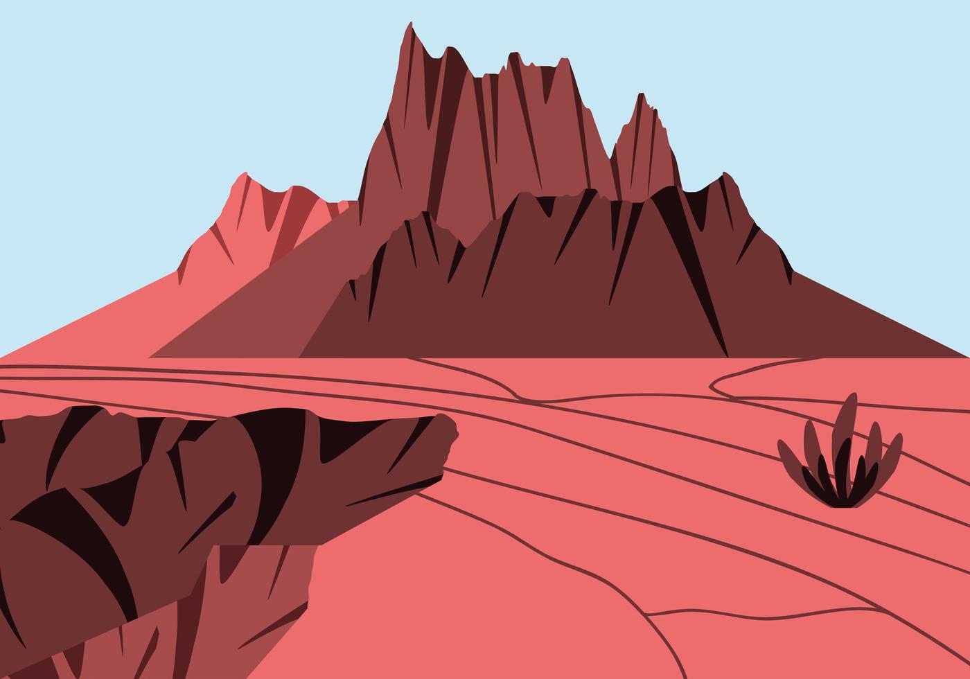 landscape dry ground vector