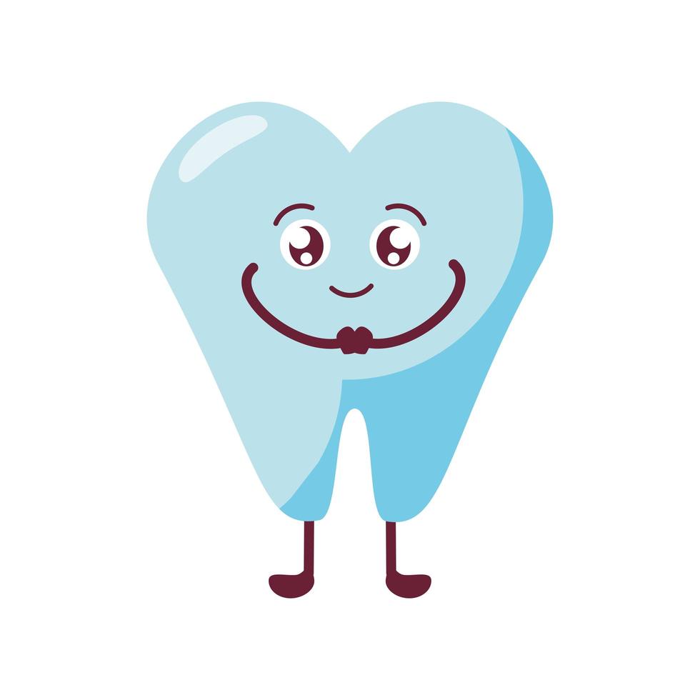 cute tooth human vector