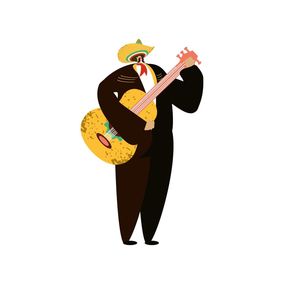 mexican mariachi guitar vector