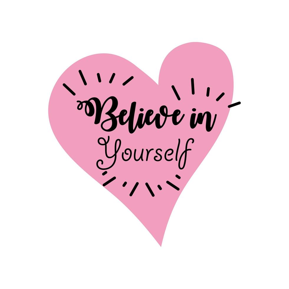 believe yourself text vector