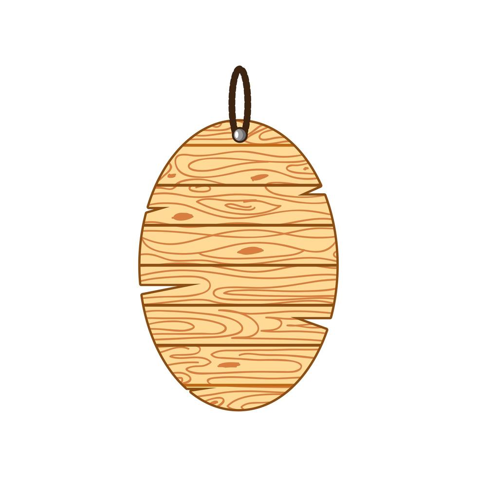 hanging oval board vector