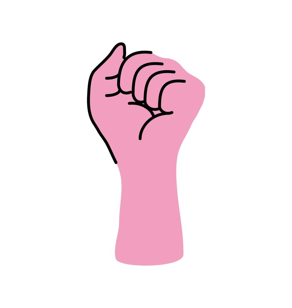 raised hand protest vector