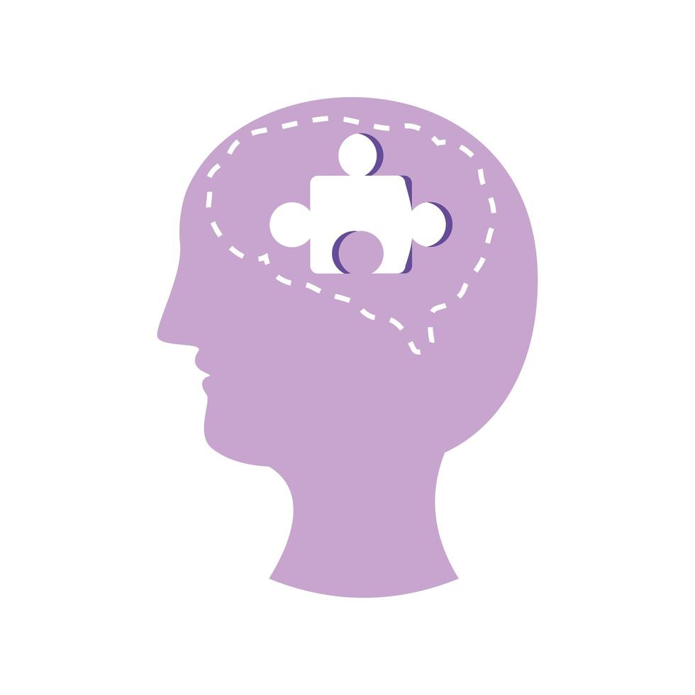 head puzzle brain vector