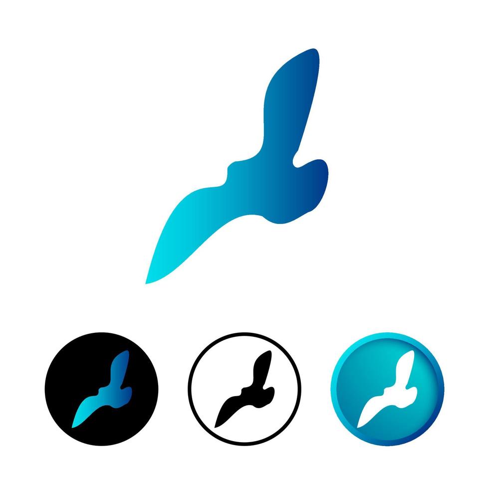 Abstract Flying Pigeon Icon Illustration vector