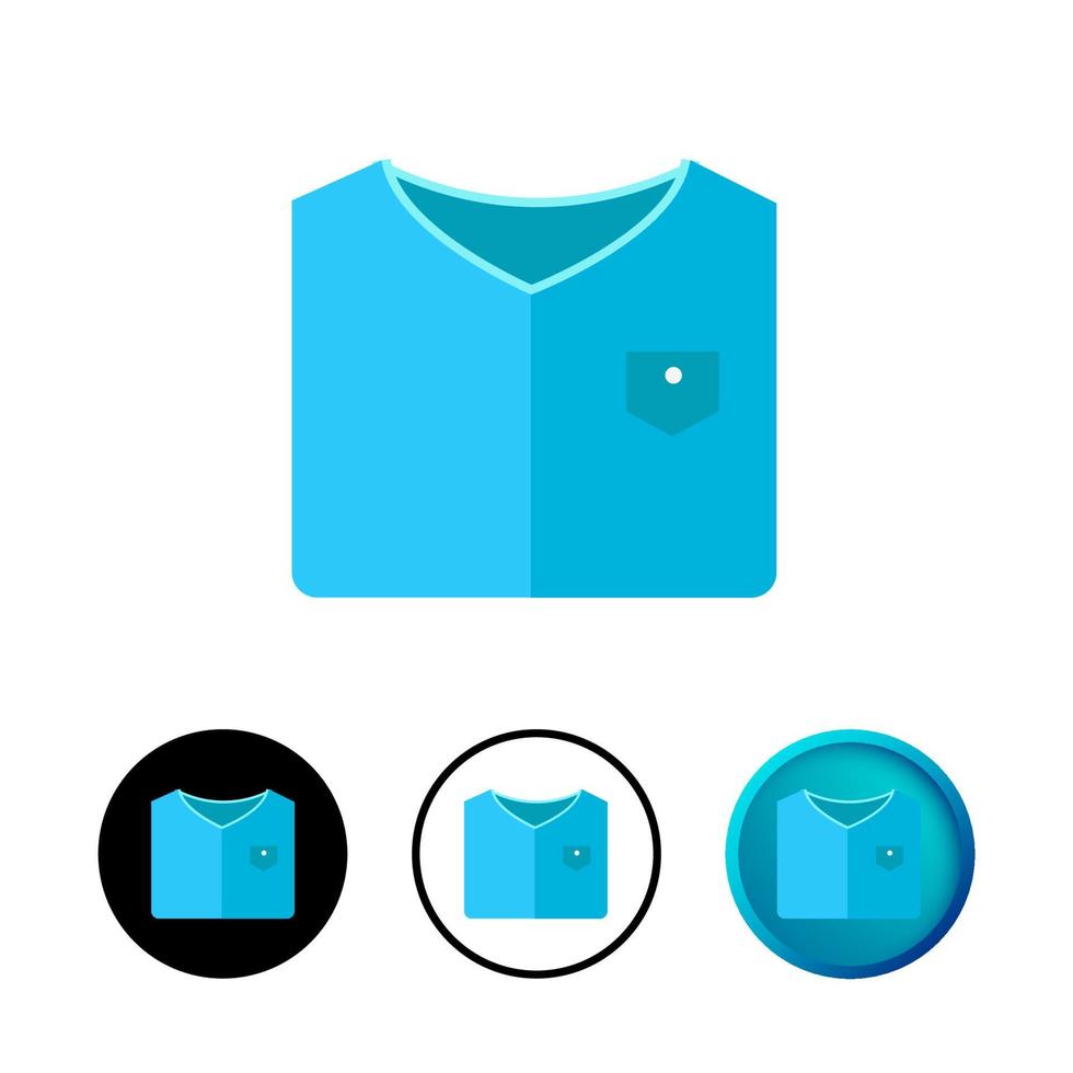 Abstract Folded Tshirt Icon Illustration vector