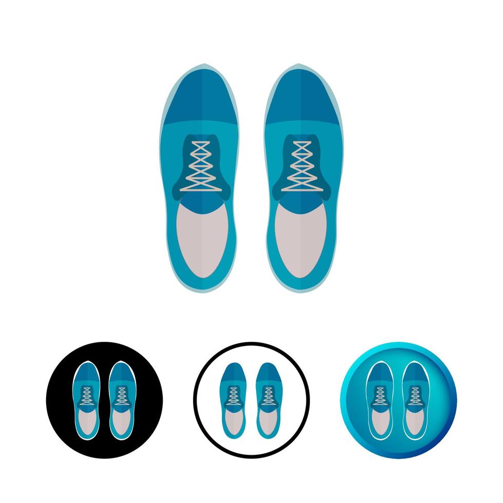 Abstract Man Shoe Icon Illustration vector