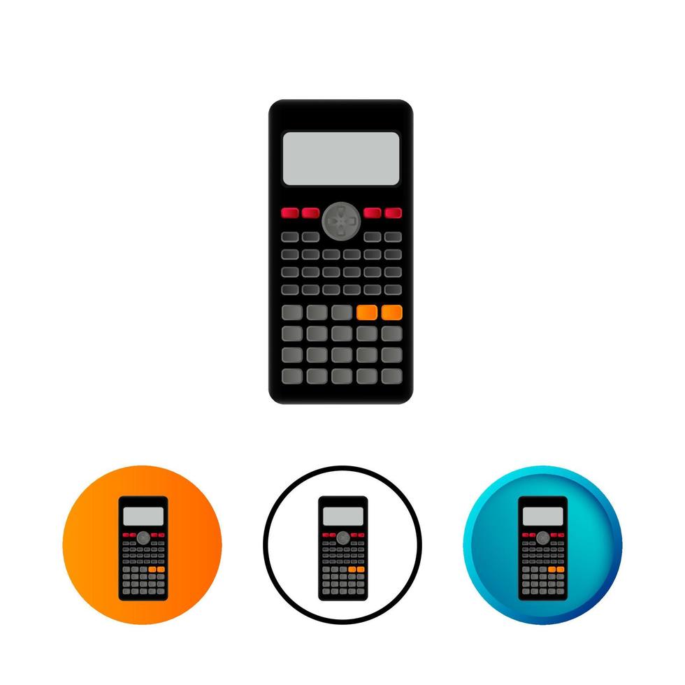 Abstract Scientific Calculator Icon Illustration vector