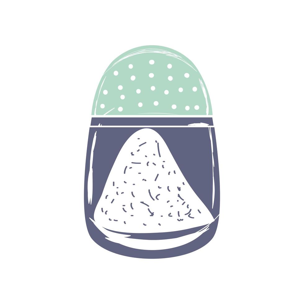 salt shaker utensil cooking sketch isolated style vector