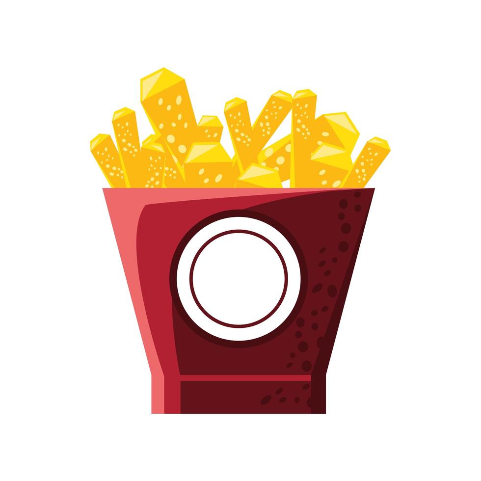 french fries food vector