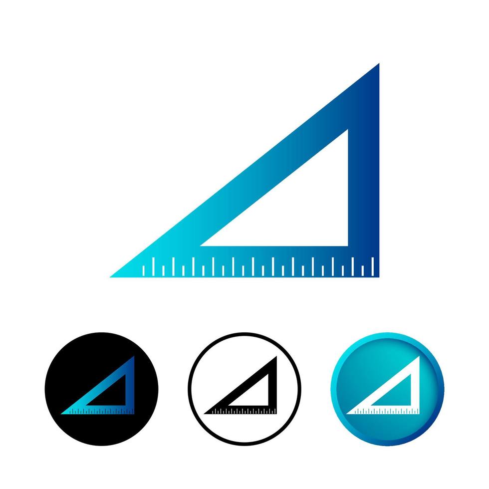 Ilustración de icono de regla de triángulo abstracto vector
