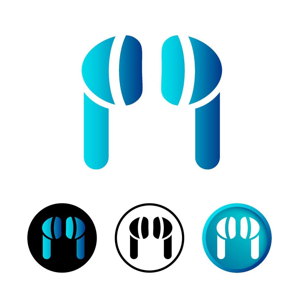 Abstract Airpods Icon Set vector