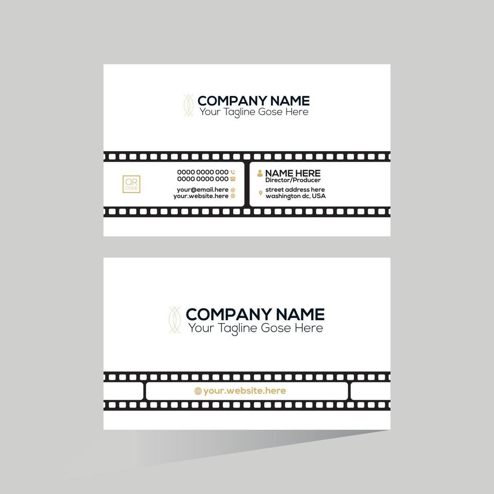 film company vector business card design
