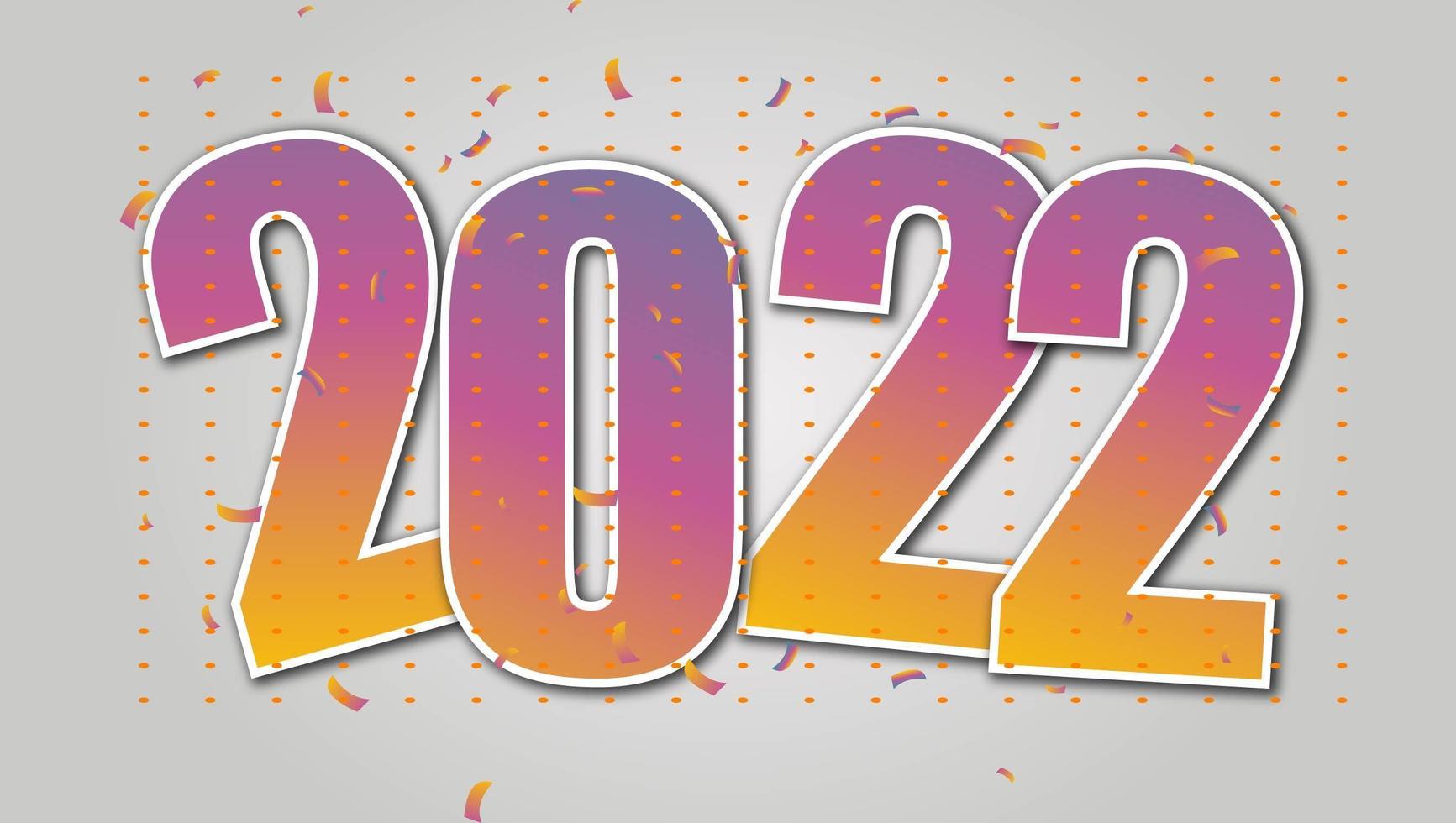 2022 feliz año nuevo 2022 diseño de texto vector gratuito foto