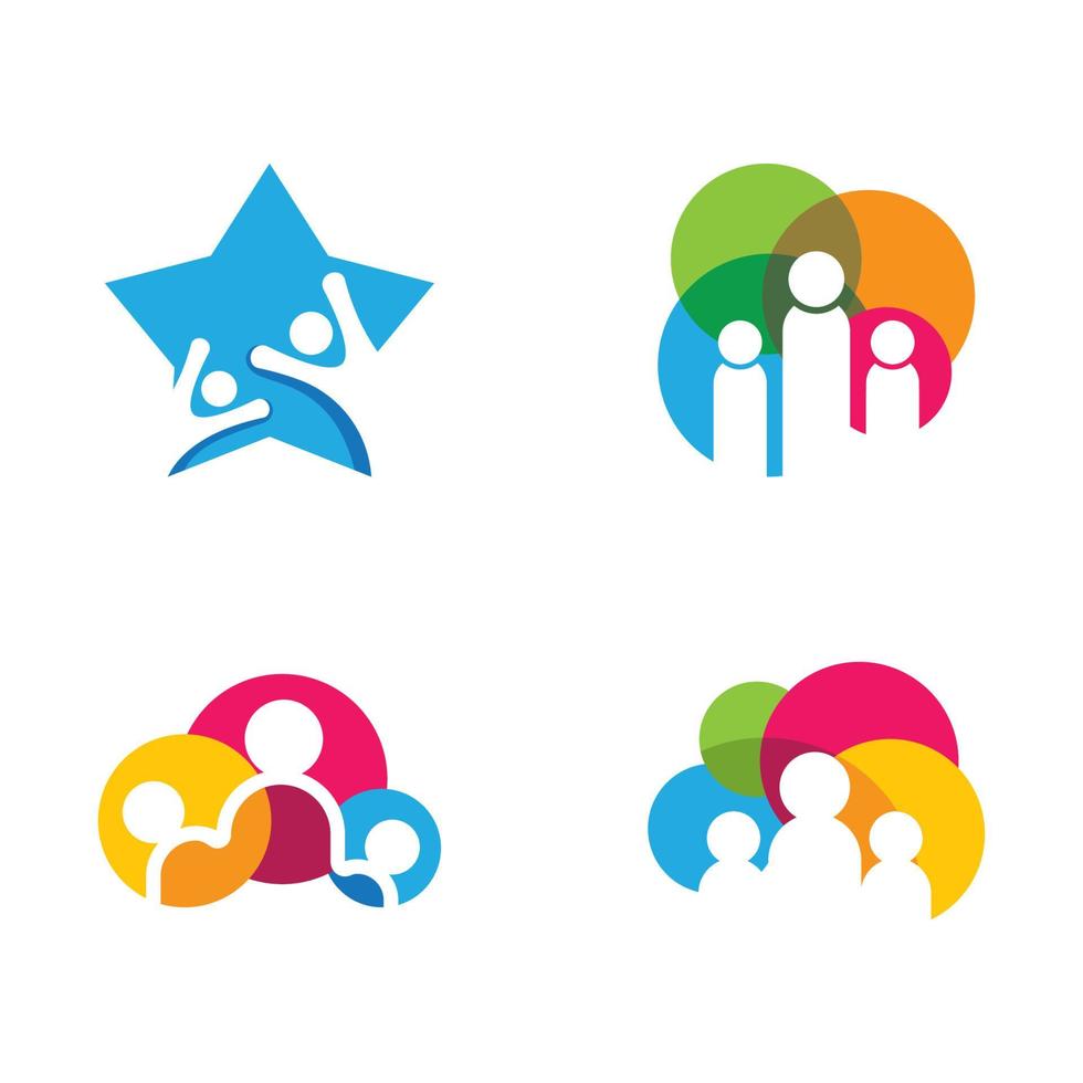 diseño de imágenes de logotipo de atención comunitaria vector