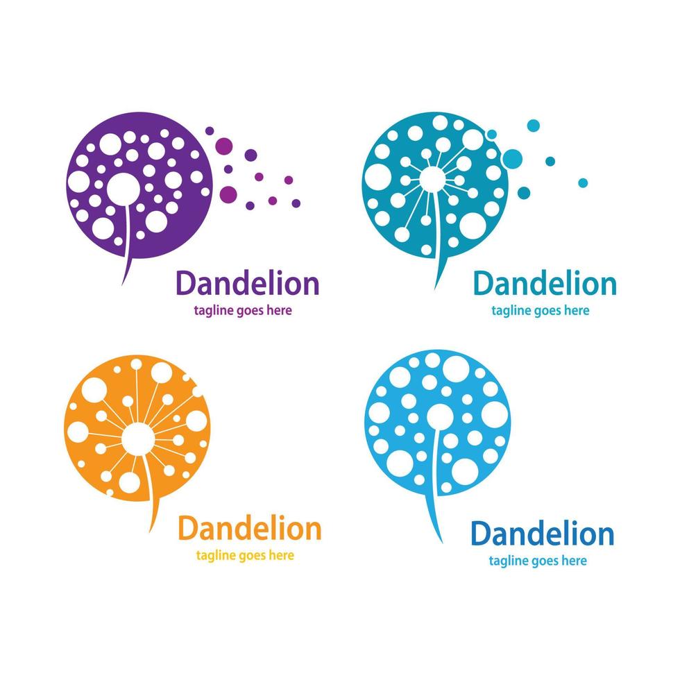 Dandelion symbol vector icon
