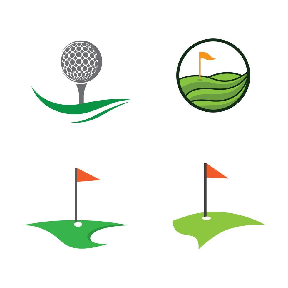 icono de vector de logo de golf