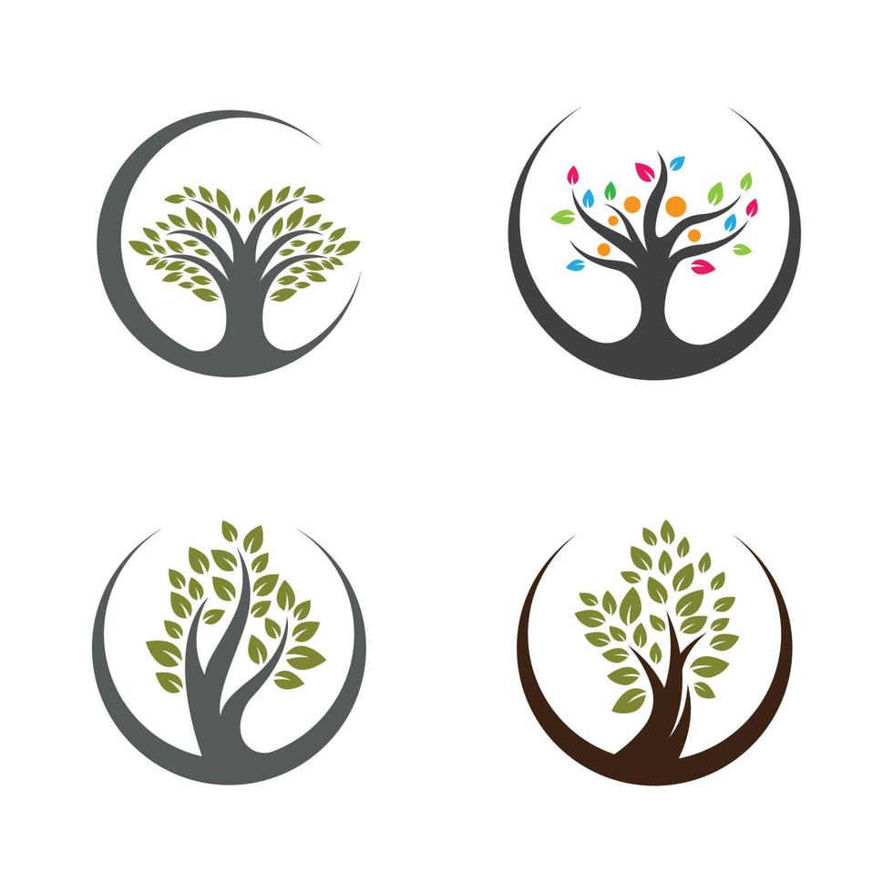 Tree logo images design vector