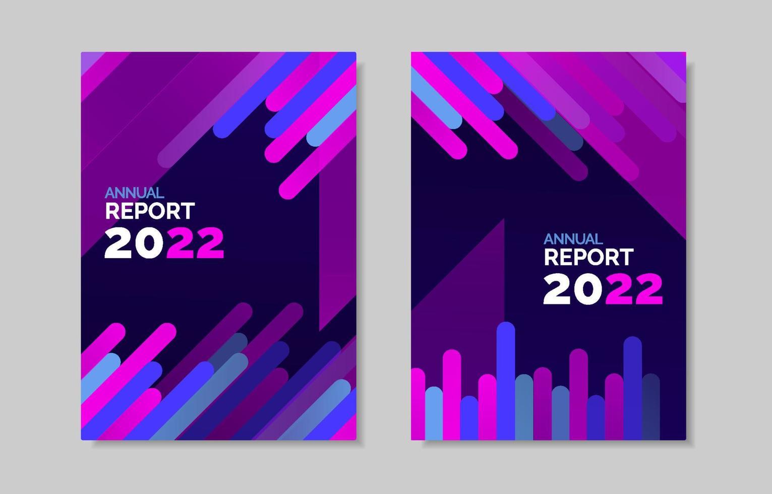 Annual report gradient cover template vector