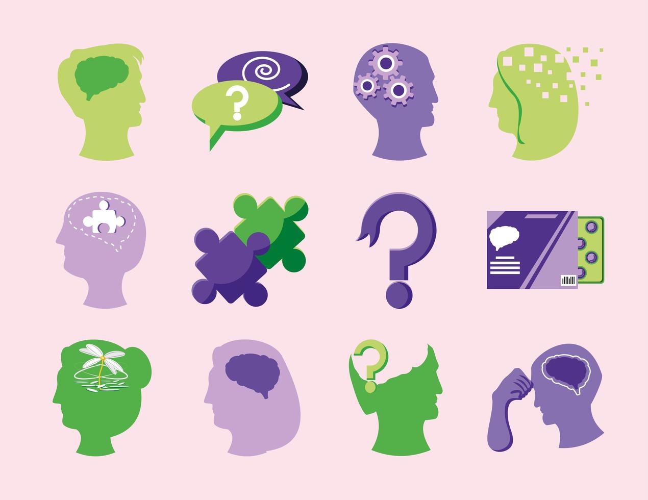 alzheimer mental disorder vector