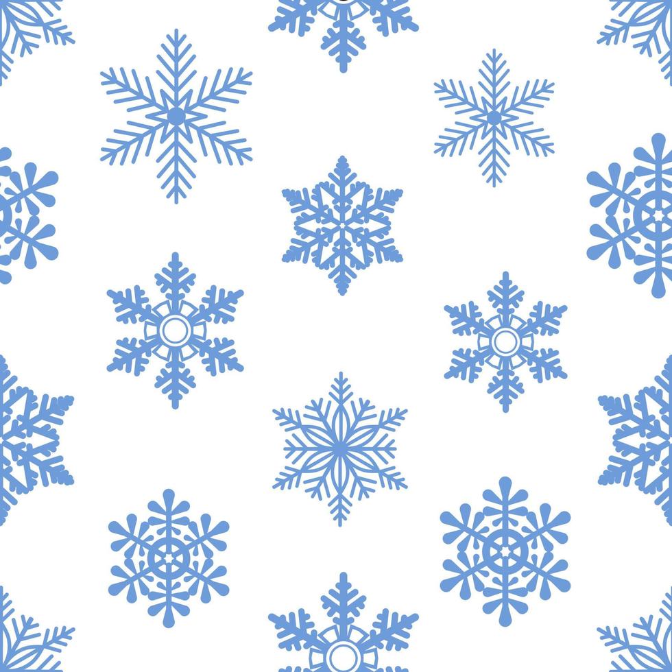 textura transparente de Navidad con copos de nieve. patrón de invierno vector