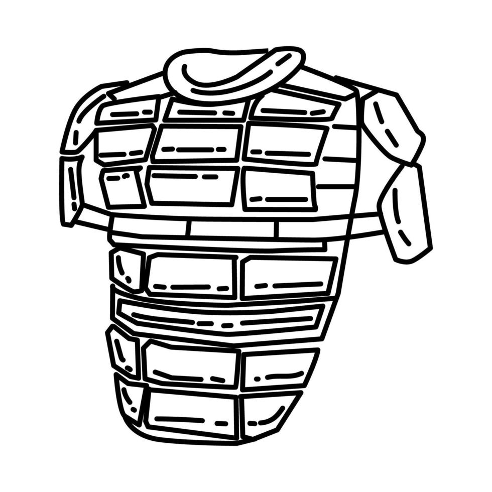 Police Riot Vest Icon. Doodle Hand Drawn or Outline Icon Style vector