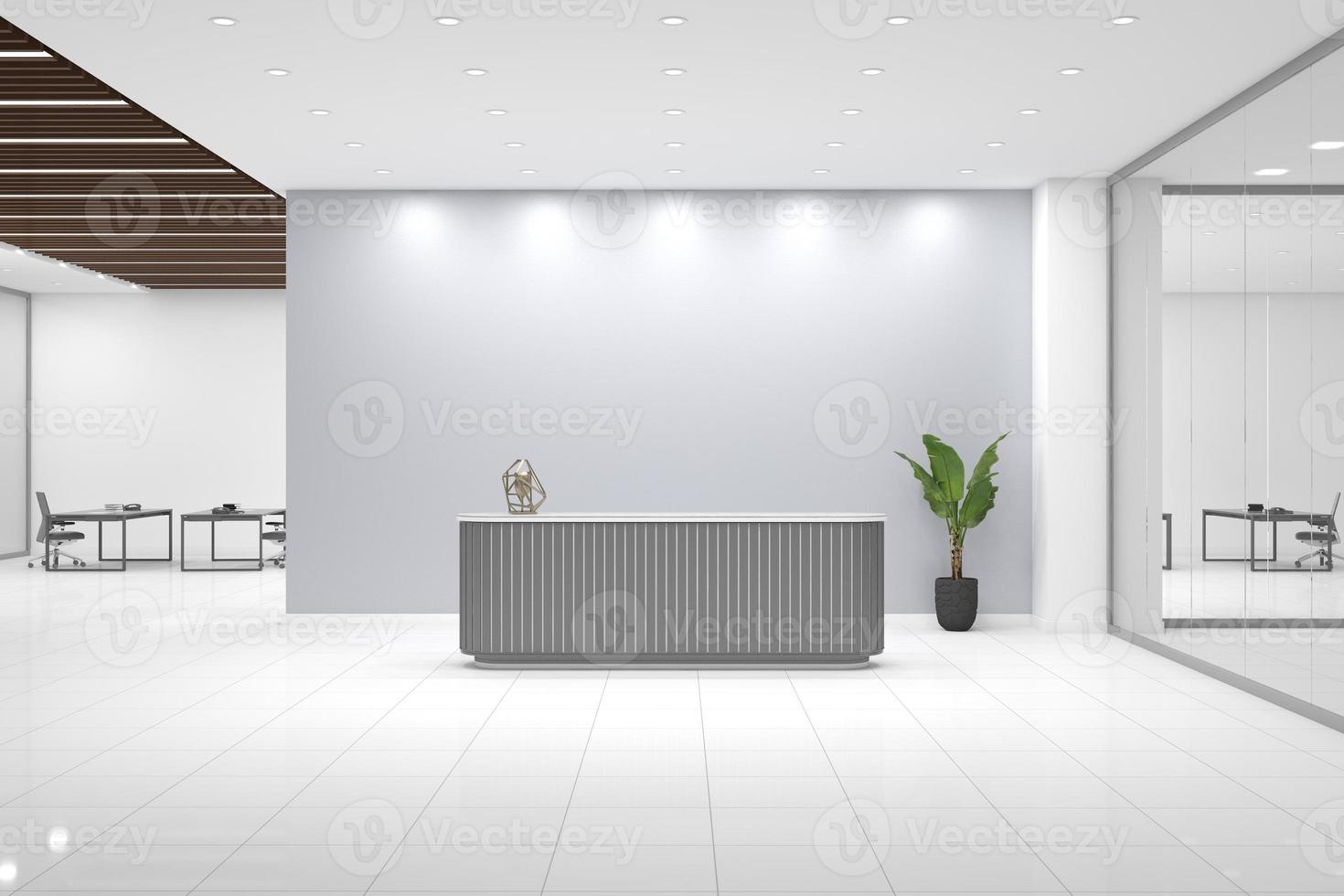 Office Reception Desk Mockup interior design photo