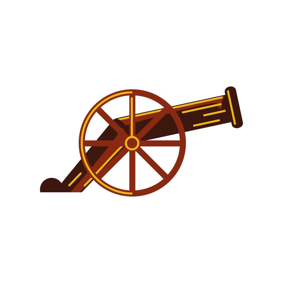 cannon weapon antique cartoon isolated style 3723100 Vector Art at Vecteezy