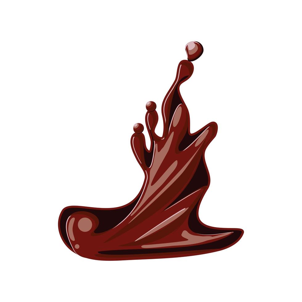 splashing chocolate liquid vector