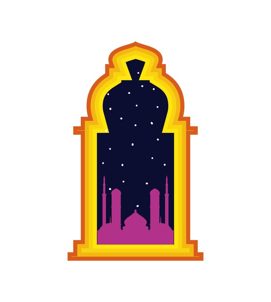 arabian city frame vector