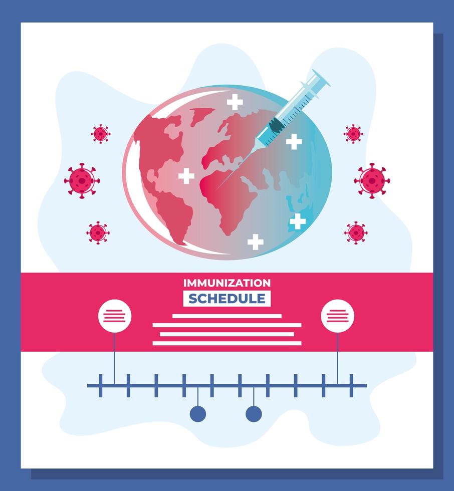 world vaccine immunization schedule coronavirus covid 19 vector