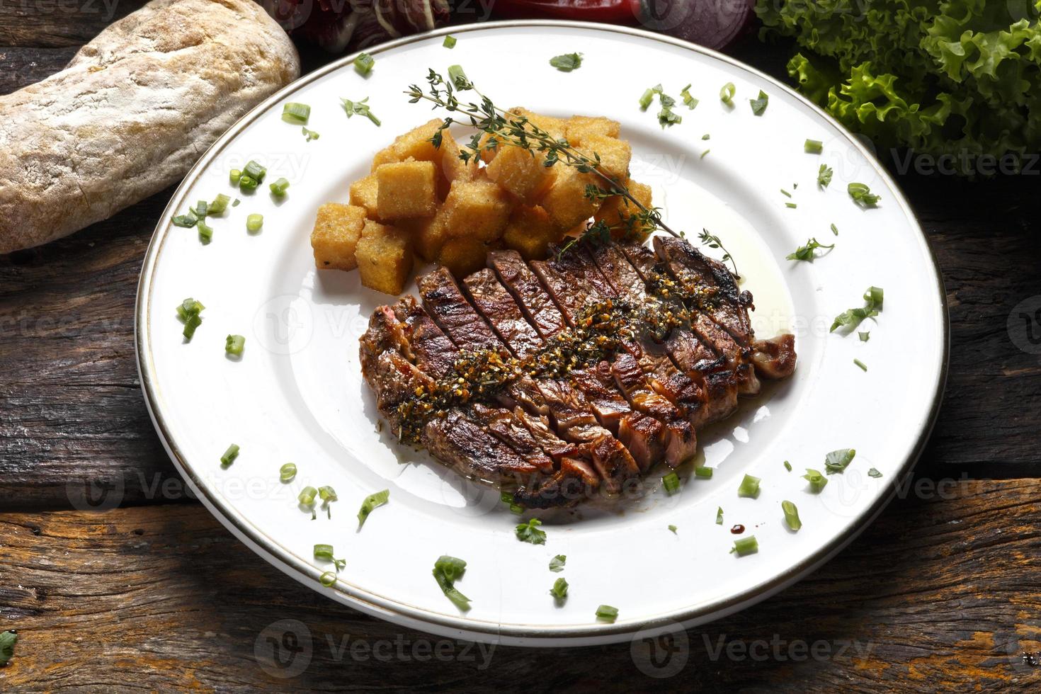 comida de bistec de flanco foto