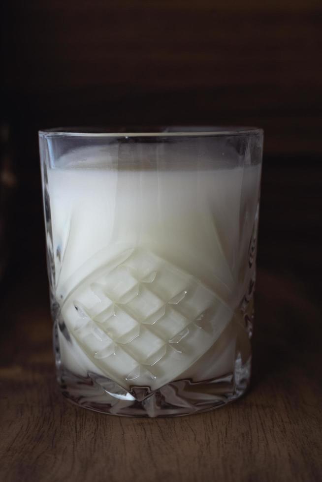 glass of water in a basket photo