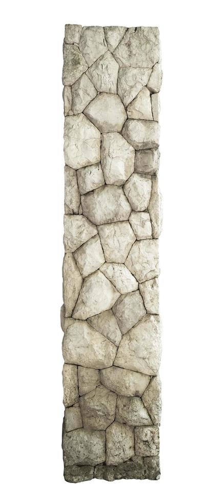 Stone column isolated on white background with clipping path. photo