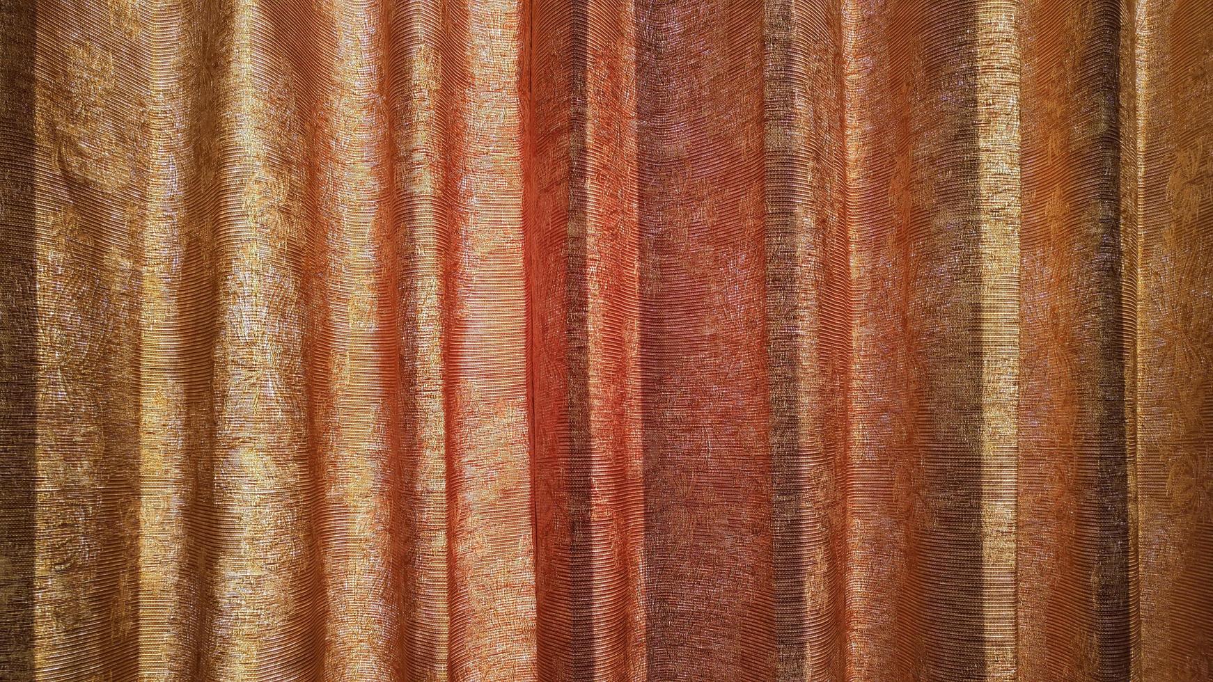 Curtain texture and sunlight from window. photo