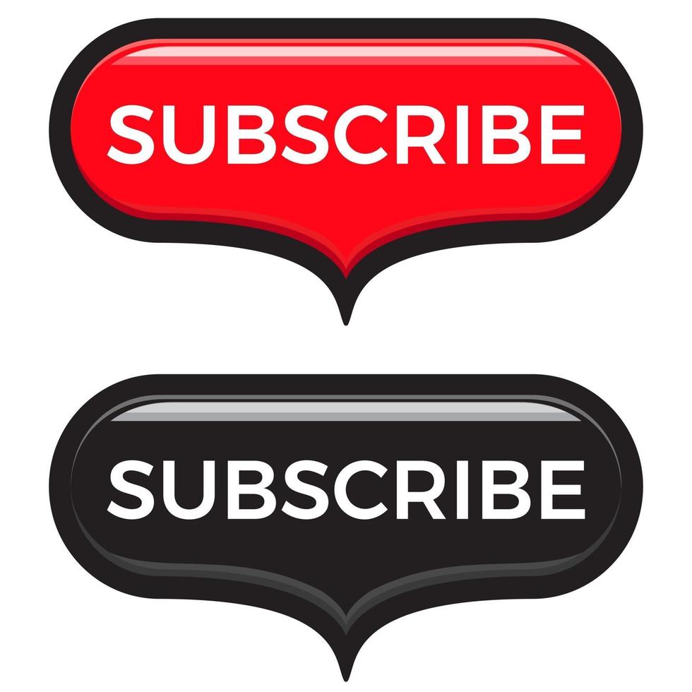 Subscribe talk bubble icon button. Social media web button vector