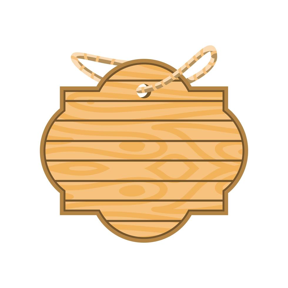 wooden board advertising vector