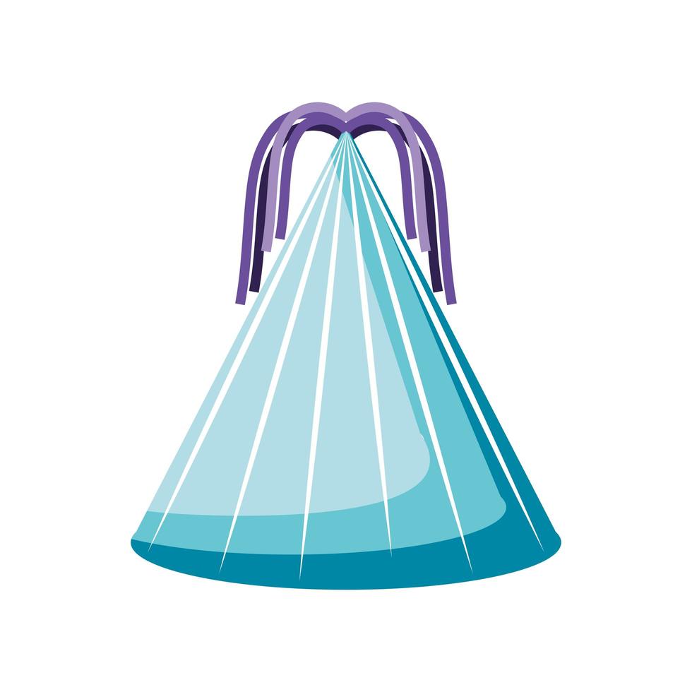 blue party hat vector