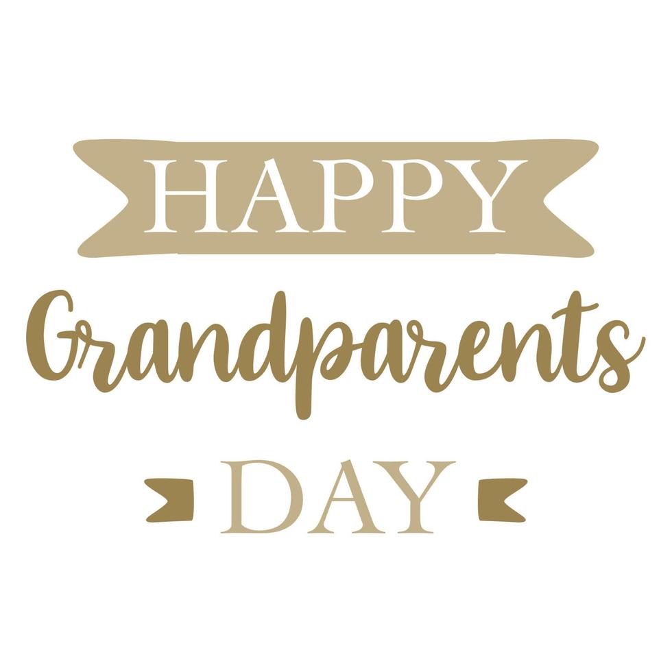 Grandparents day lettering vector