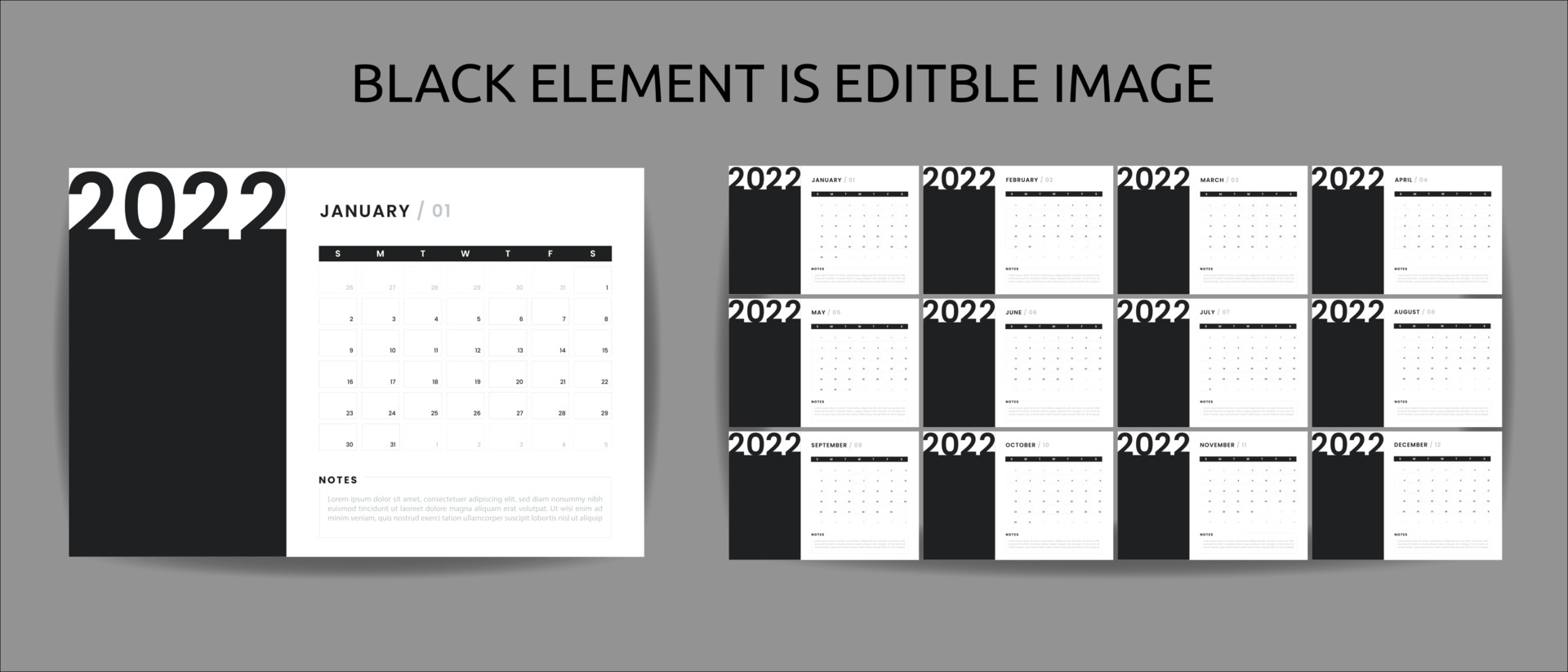 Ut Calendar 2022 Calendar Template For 2022 Year. Planner Diary In A Minimalist Style.  Corporate And Business Calendar. 2022 Calendar In Minimal Table And Event  Planner, Week Starts Sunday 3724275 Vector Art At Vecteezy