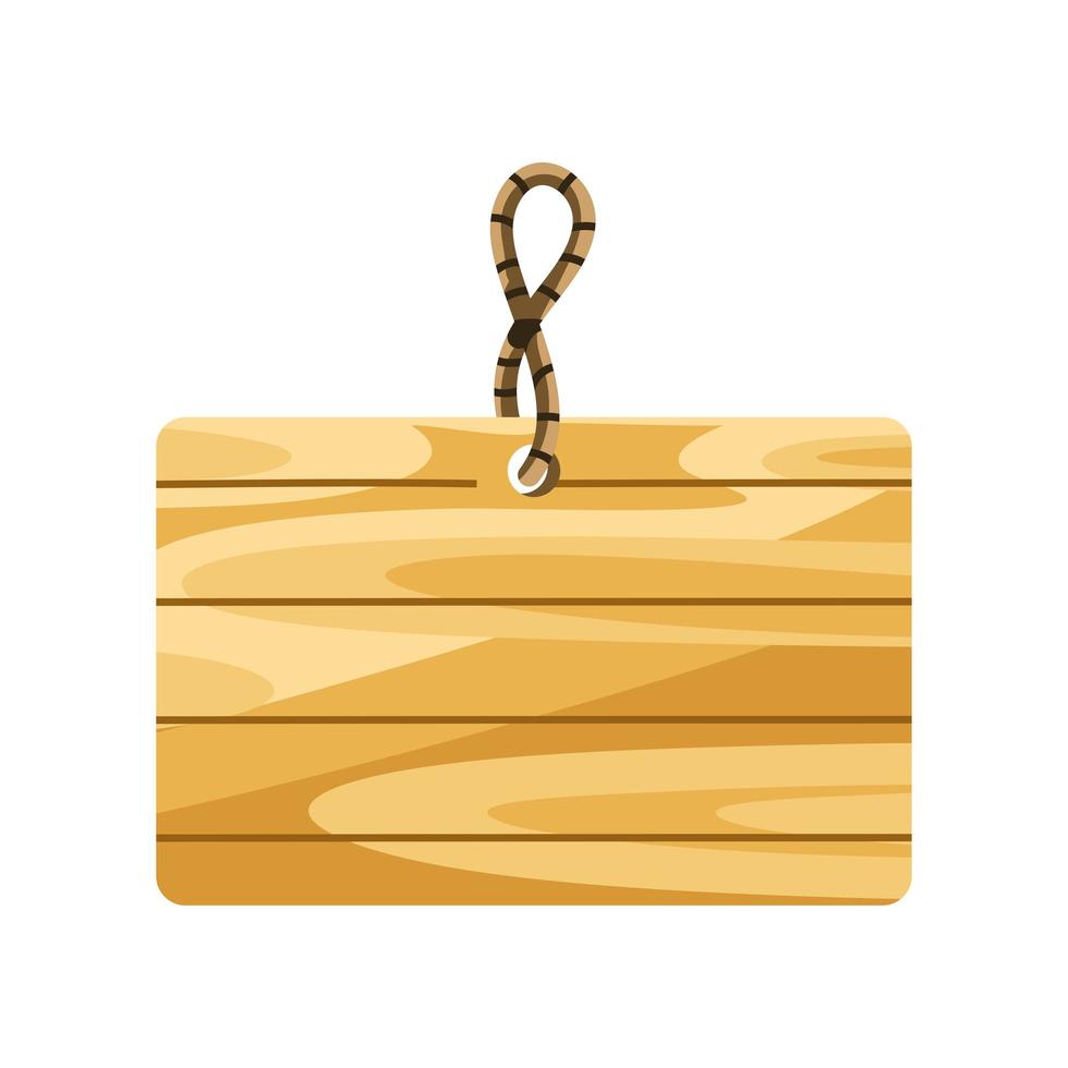 wooden board hanging vector