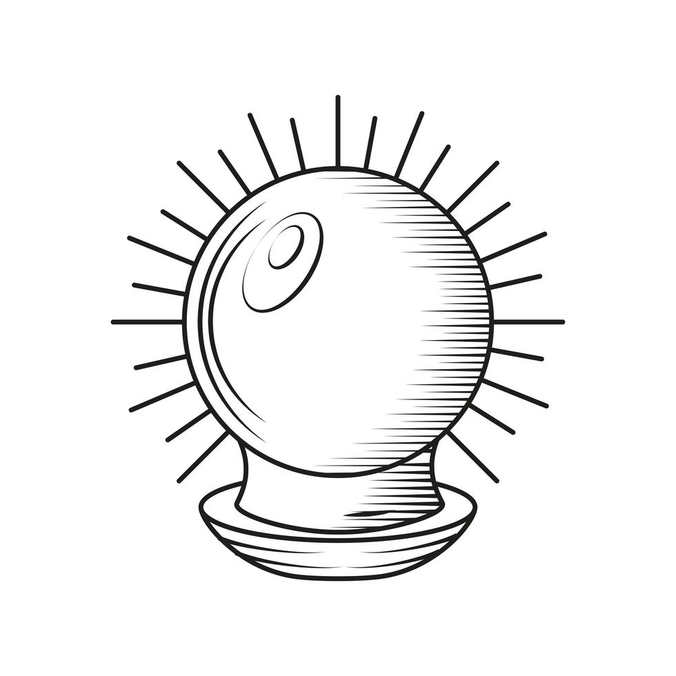 magical crystal ball vector