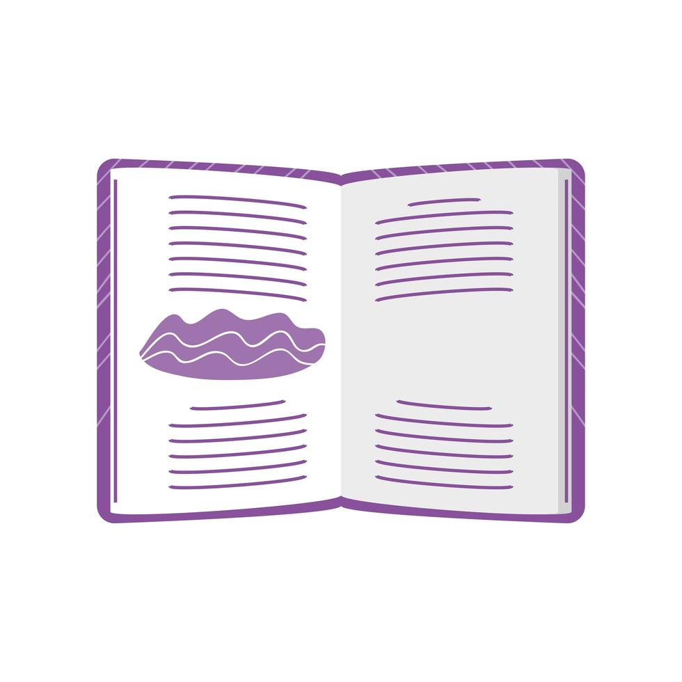 open book education academic cartoon icon isolated style vector